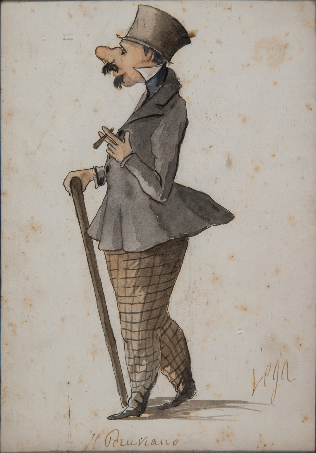 Silvestro Lega (Modigliana, 1826 - Firenze, 1895) attr., Il Peruviano